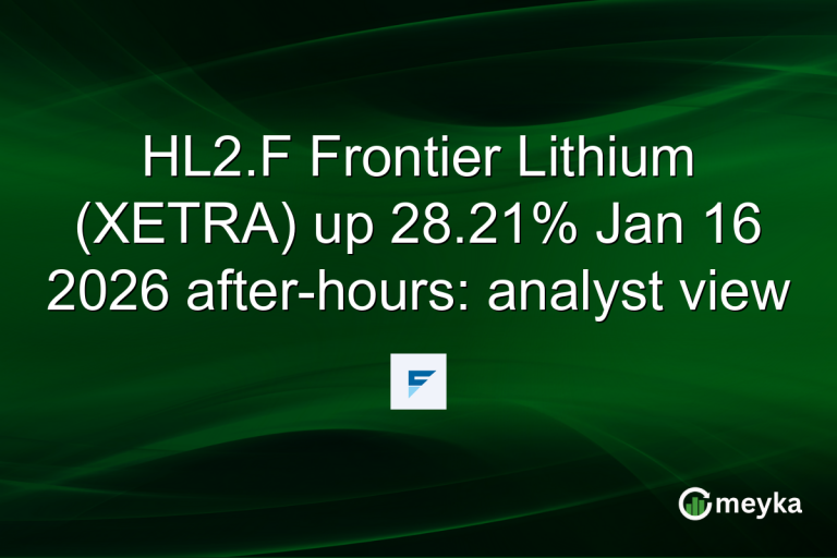 HL2.F Frontier Lithium (XETRA) up 28.21% Jan 16 2026 after-hours: analyst view