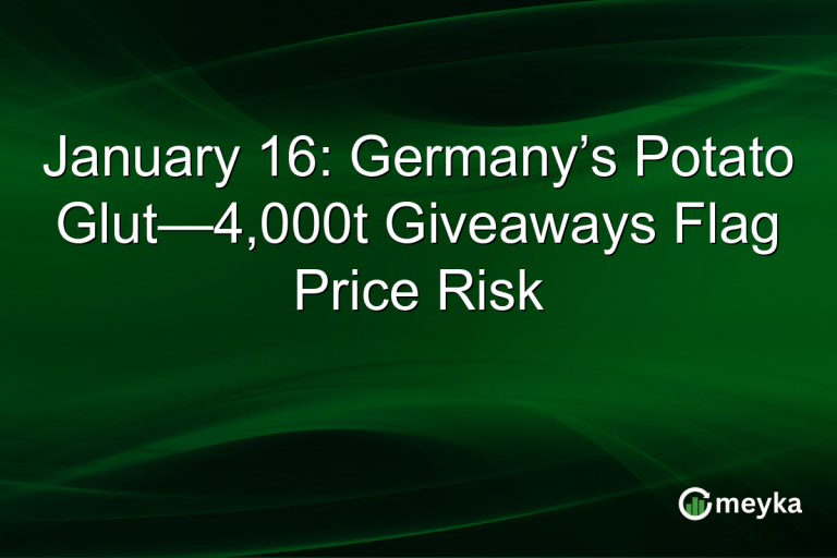 January 16: Germany’s Potato Glut—4,000t Giveaways Flag Price Risk