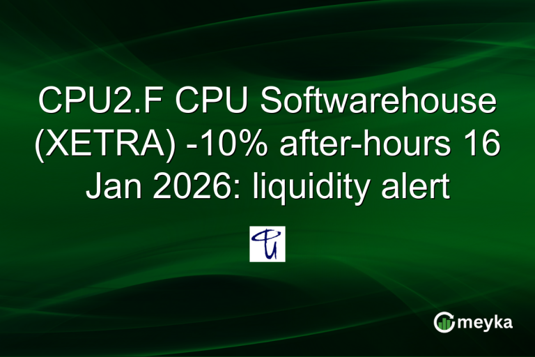 CPU2.F CPU Softwarehouse (XETRA) -10% after-hours 16 Jan 2026: liquidity alert