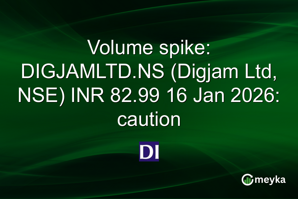 Volume spike: DIGJAMLTD.NS (Digjam Ltd, NSE) INR 82.99 16 Jan 2026: caution