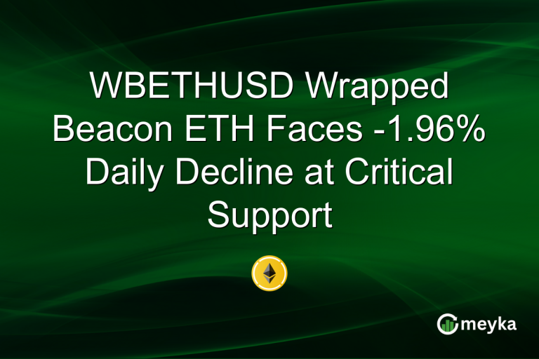 WBETHUSD Wrapped Beacon ETH Faces -1.96% Daily Decline at Critical Support