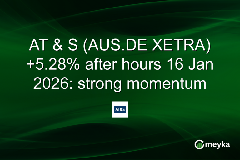 AT & S (AUS.DE XETRA) +5.28% after hours 16 Jan 2026: strong momentum