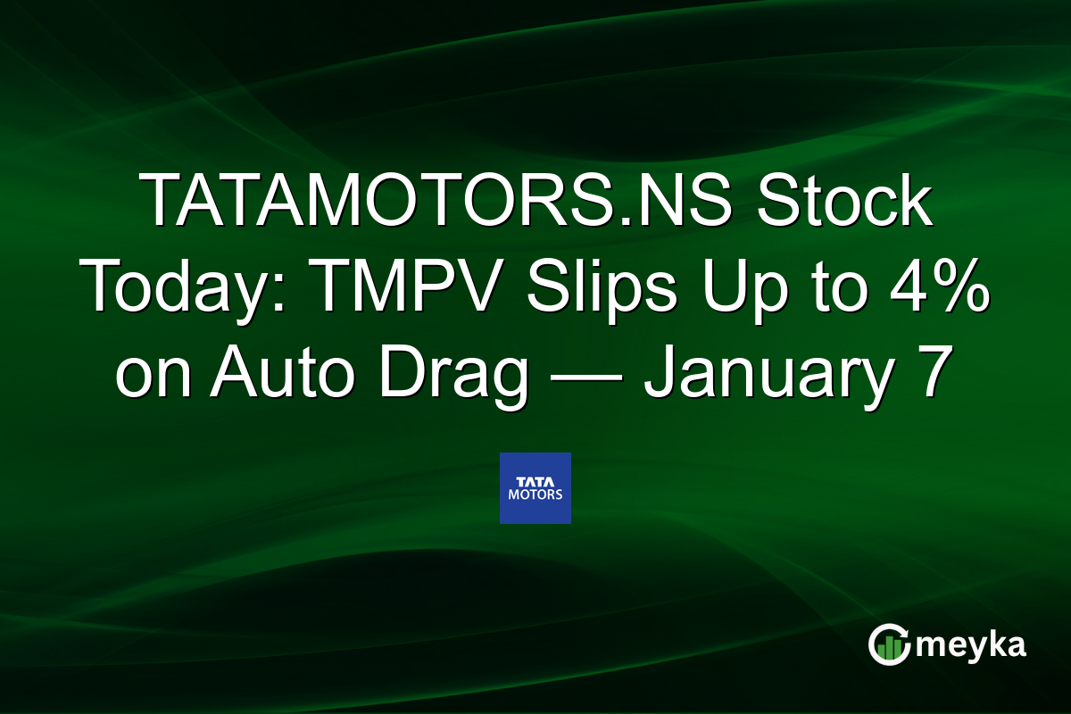 TATAMOTORS.NS Stock Today: TMPV Slips Up to 4% on Auto Drag — January 7