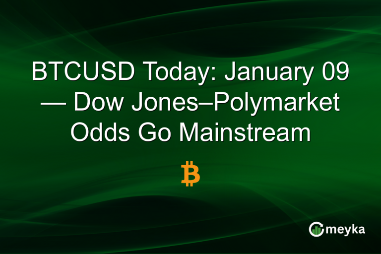 BTCUSD Today: January 09 — Dow Jones–Polymarket Odds Go Mainstream