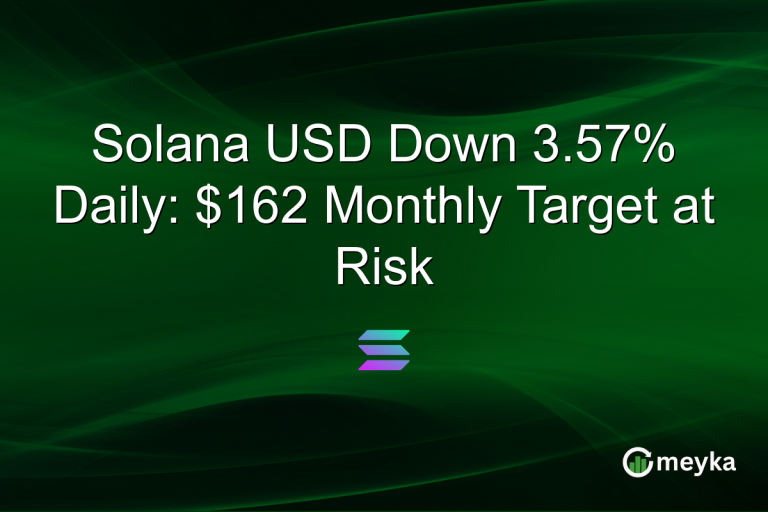 Solana USD Down 3.57% Daily: $162 Monthly Target at Risk