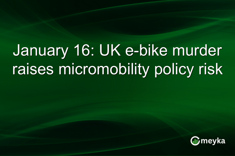 January 16: UK e-bike murder raises micromobility policy risk