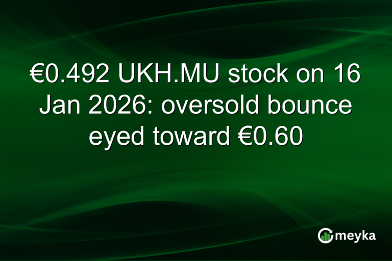 €0.492 UKH.MU stock on 16 Jan 2026: oversold bounce eyed toward €0.60