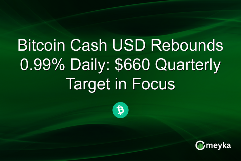 Bitcoin Cash USD Rebounds 0.99% Daily: $660 Quarterly Target in Focus