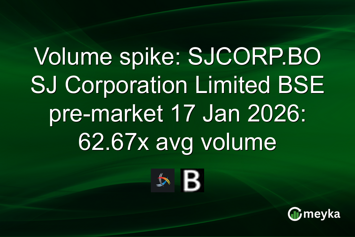 Volume spike: SJCORP.BO SJ Corporation Limited BSE pre-market 17 Jan 2026: 62.67x avg volume