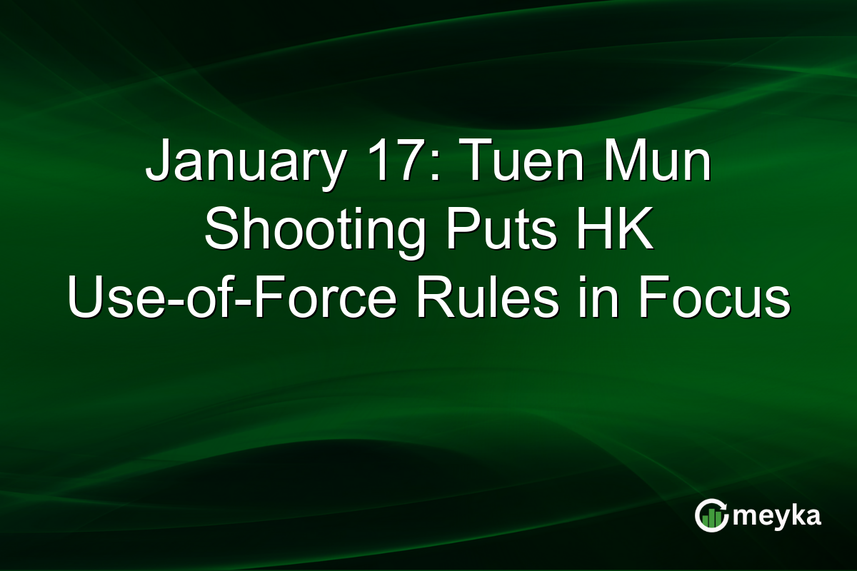 January 17: Tuen Mun Shooting Puts HK Use-of-Force Rules in Focus
