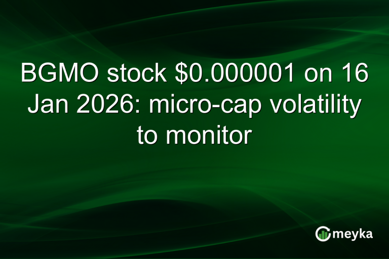 BGMO stock $0.000001 on 16 Jan 2026: micro-cap volatility to monitor