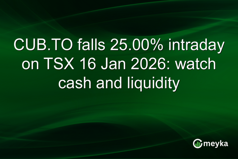 CUB.TO falls 25.00% intraday on TSX 16 Jan 2026: watch cash and liquidity