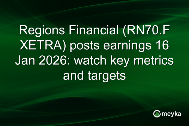 Regions Financial (RN70.F XETRA) posts earnings 16 Jan 2026: watch key metrics and targets