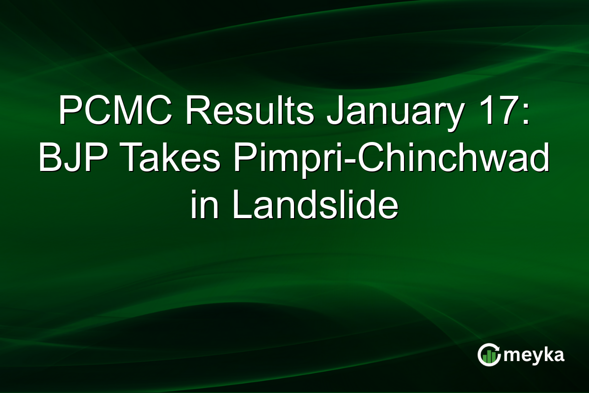 PCMC Results January 17: BJP Takes Pimpri-Chinchwad in Landslide