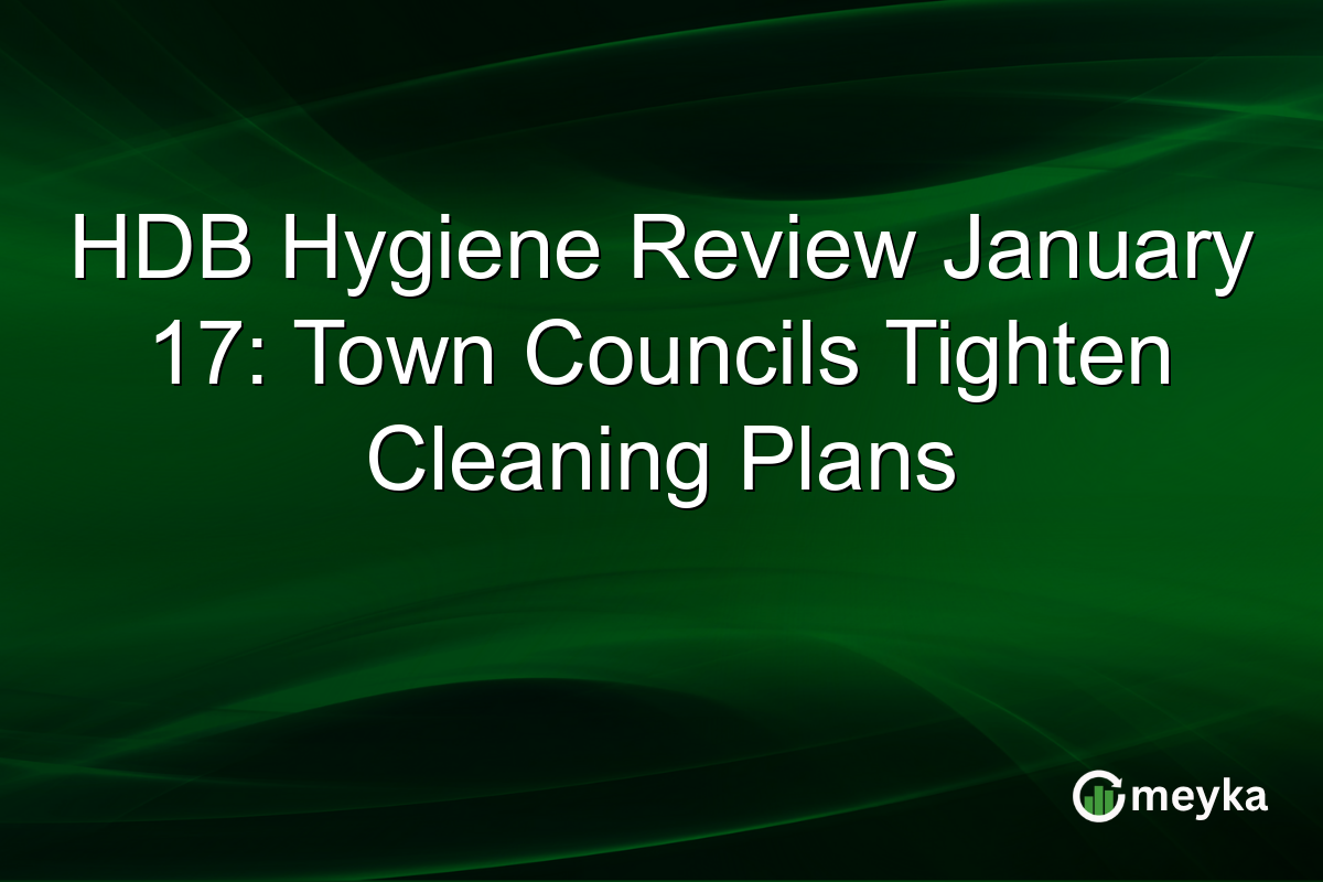 HDB Hygiene Review January 17: Town Councils Tighten Cleaning Plans