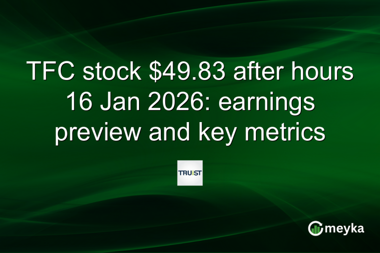 TFC stock $49.83 after hours 16 Jan 2026: earnings preview and key metrics