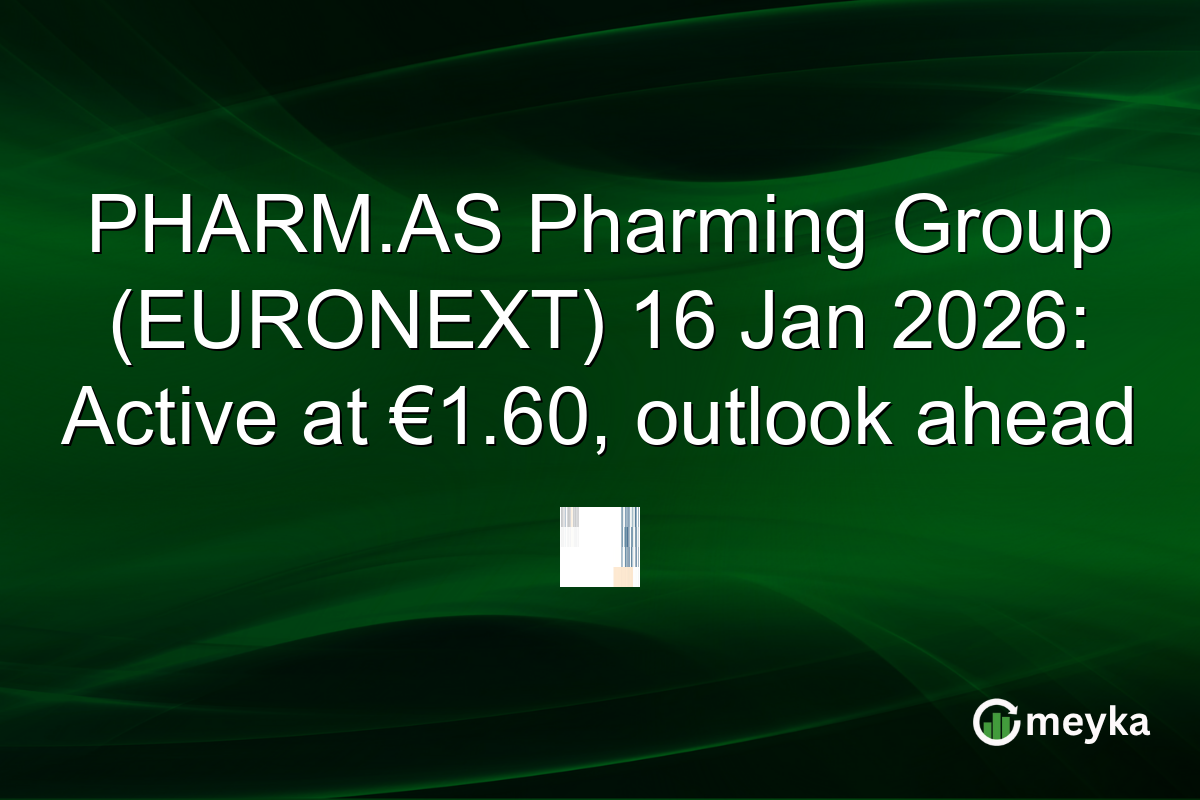 PHARM.AS Pharming Group (EURONEXT) 16 Jan 2026: Active at €1.60, outlook ahead