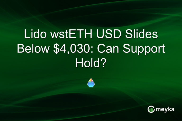 Lido wstETH USD Slides Below $4,030: Can Support Hold?