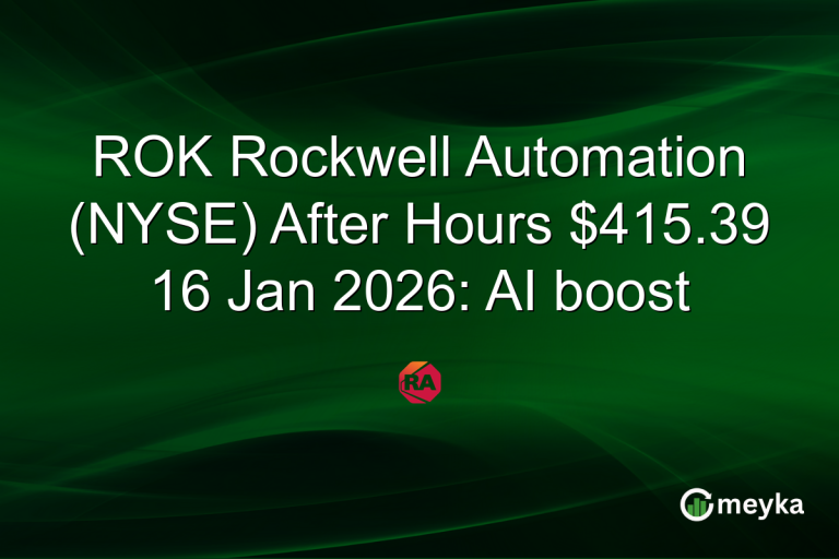 ROK Rockwell Automation (NYSE) After Hours $415.39 16 Jan 2026: AI boost