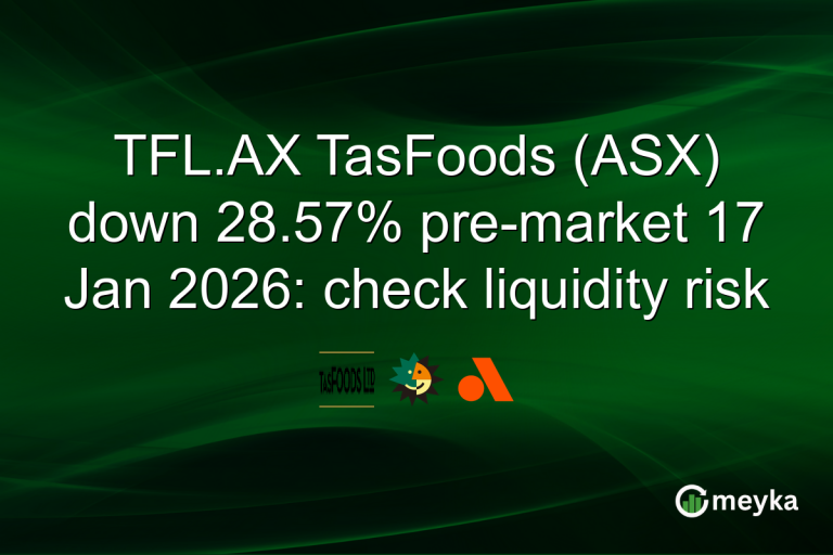 TFL.AX TasFoods (ASX) down 28.57% pre-market 17 Jan 2026: check liquidity risk