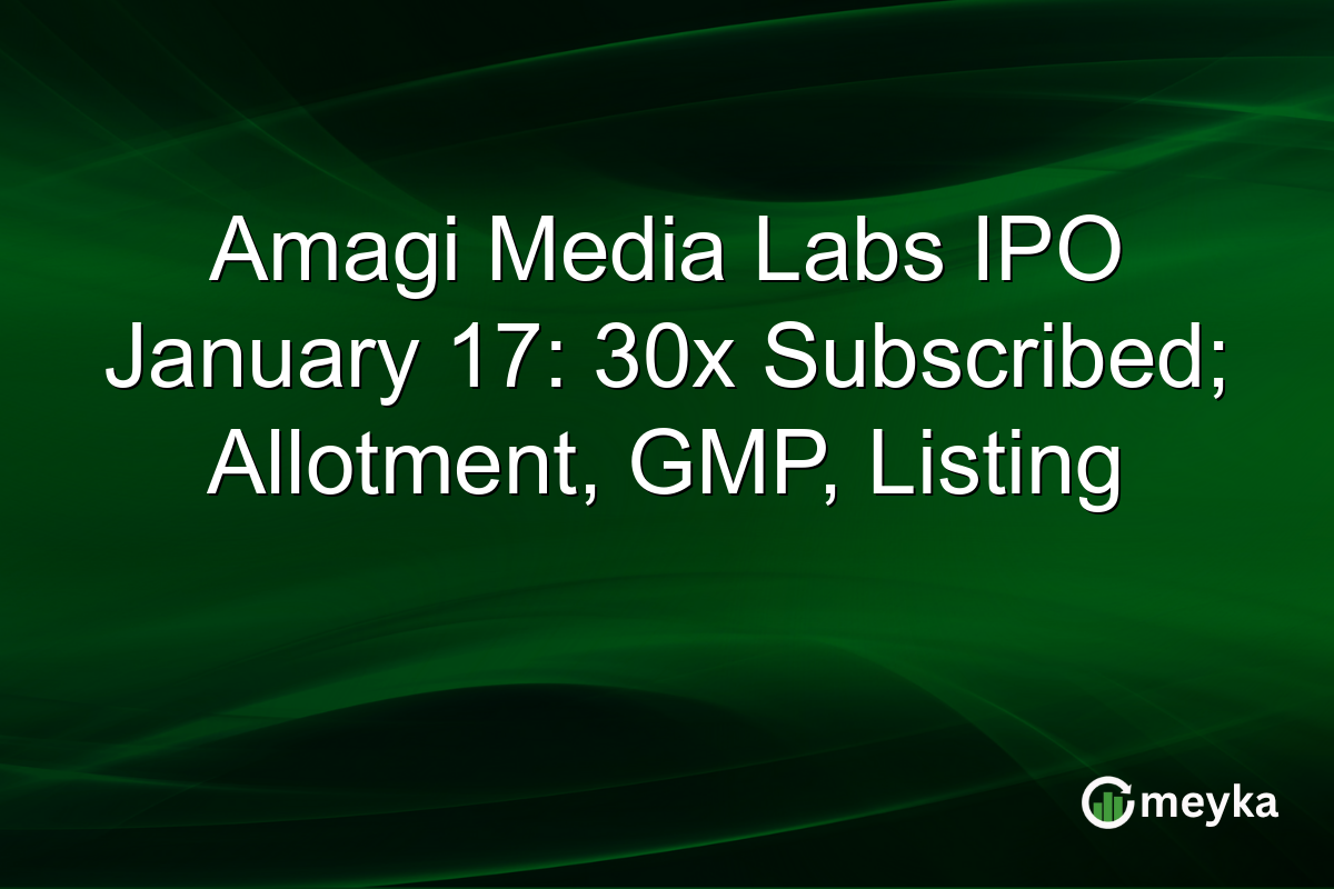 Amagi Media Labs IPO January 17: 30x Subscribed; Allotment, GMP, Listing