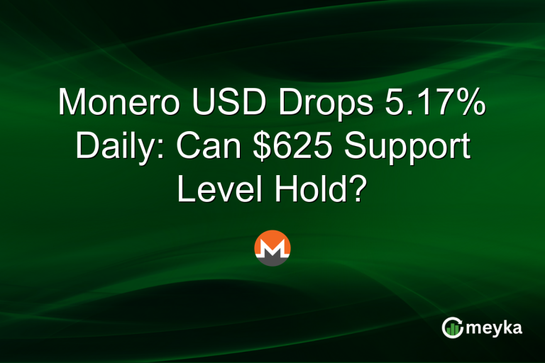 Monero USD Drops 5.17% Daily: Can $625 Support Level Hold?