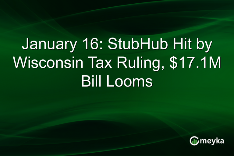 January 16: StubHub Hit by Wisconsin Tax Ruling, $17.1M Bill Looms