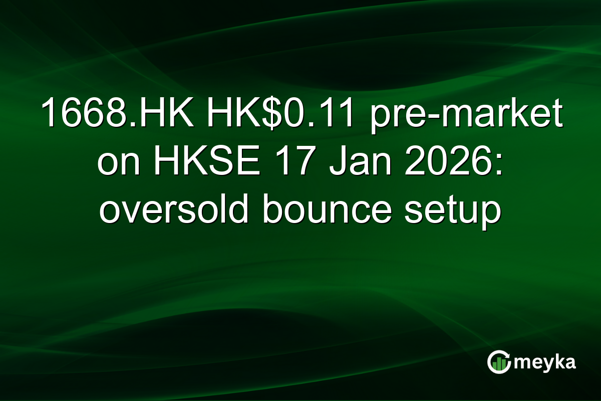1668.HK HK$0.11 pre-market on HKSE 17 Jan 2026: oversold bounce setup
