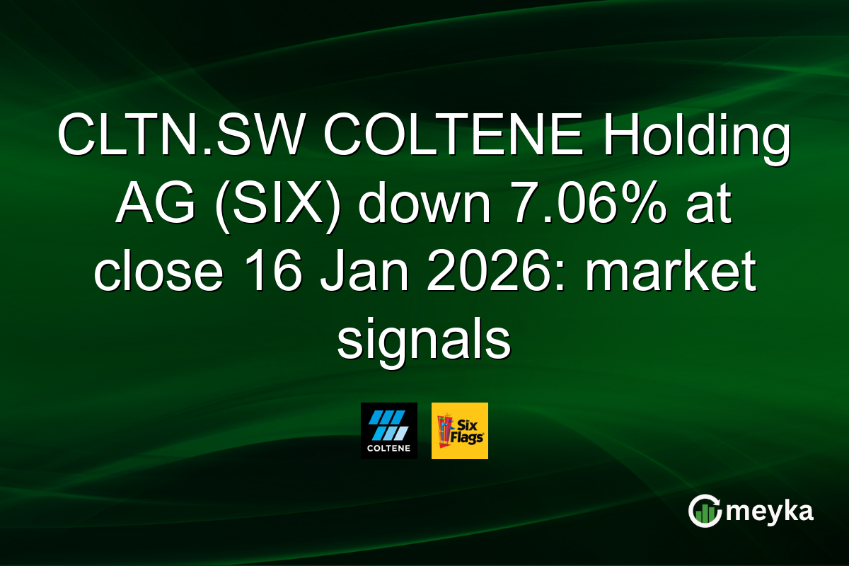 CLTN.SW COLTENE Holding AG (SIX) down 7.06% at close 16 Jan 2026: market signals