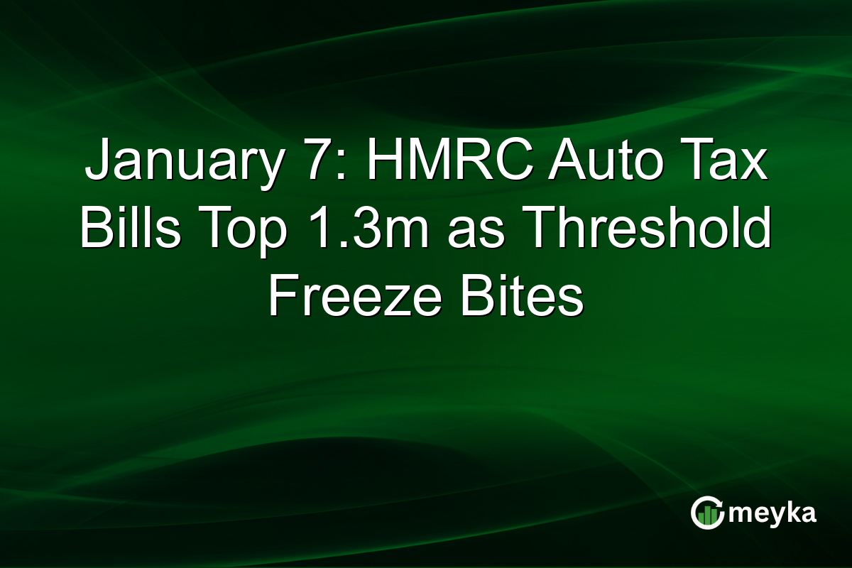 January 7: HMRC Auto Tax Bills Top 1.3m as Threshold Freeze Bites