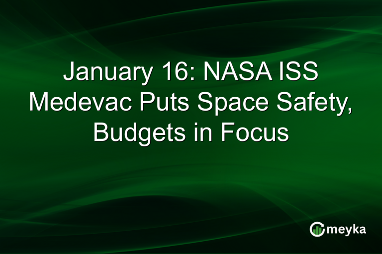January 16: NASA ISS Medevac Puts Space Safety, Budgets in Focus