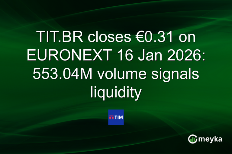 TIT.BR closes €0.31 on EURONEXT 16 Jan 2026: 553.04M volume signals liquidity