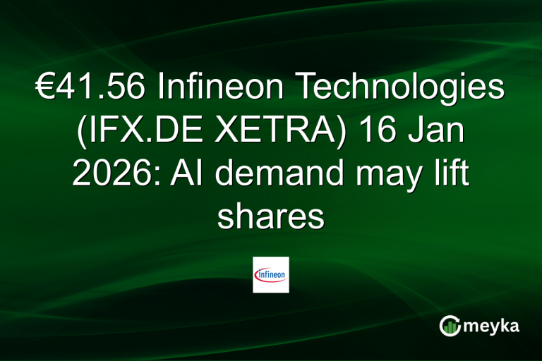 €41.56 Infineon Technologies (IFX.DE XETRA) 16 Jan 2026: AI demand may lift shares