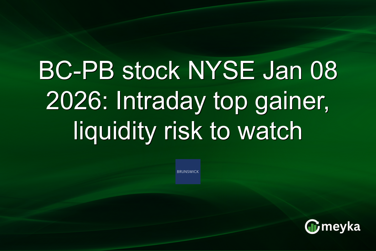 BC-PB stock NYSE Jan 08 2026: Intraday top gainer, liquidity risk to watch
