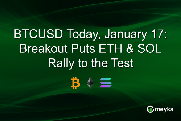 BTCUSD Today, January 17: Breakout Puts ETH & SOL Rally to the Test