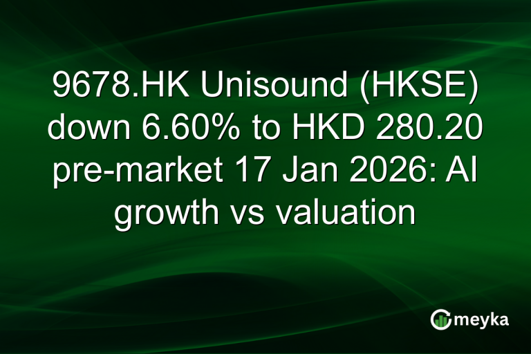 9678.HK Unisound (HKSE) down 6.60% to HKD 280.20 pre-market 17 Jan 2026: AI growth vs valuation
