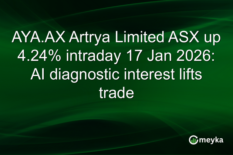 AYA.AX Artrya Limited ASX up 4.24% intraday 17 Jan 2026: AI diagnostic interest lifts trade