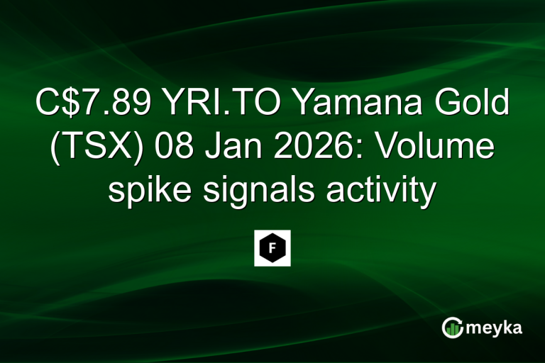 C$7.89 YRI.TO Yamana Gold (TSX) 08 Jan 2026: Volume spike signals activity