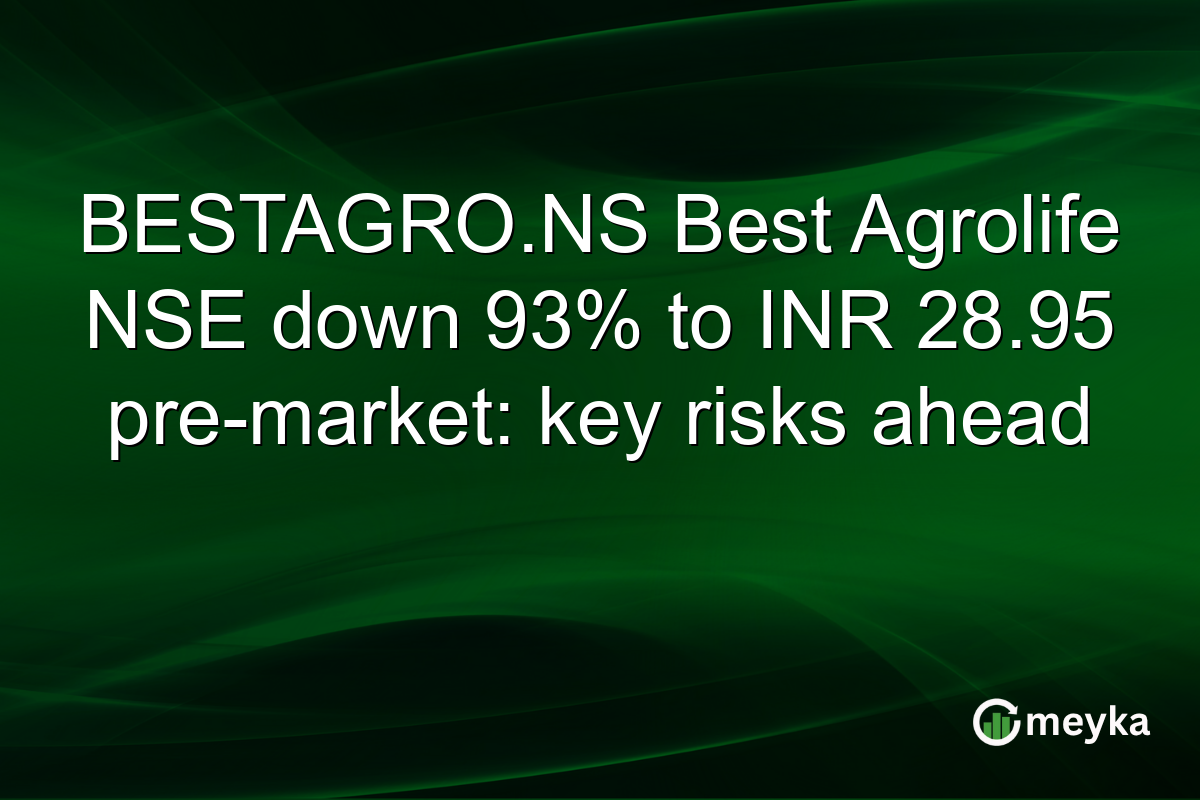 BESTAGRO.NS Best Agrolife NSE down 93% to INR 28.95 pre-market: key risks ahead