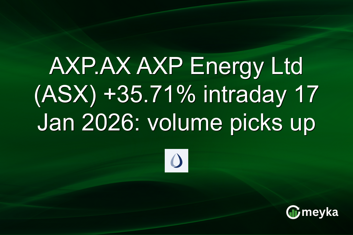 AXP.AX AXP Energy Ltd (ASX) +35.71% intraday 17 Jan 2026: volume picks up
