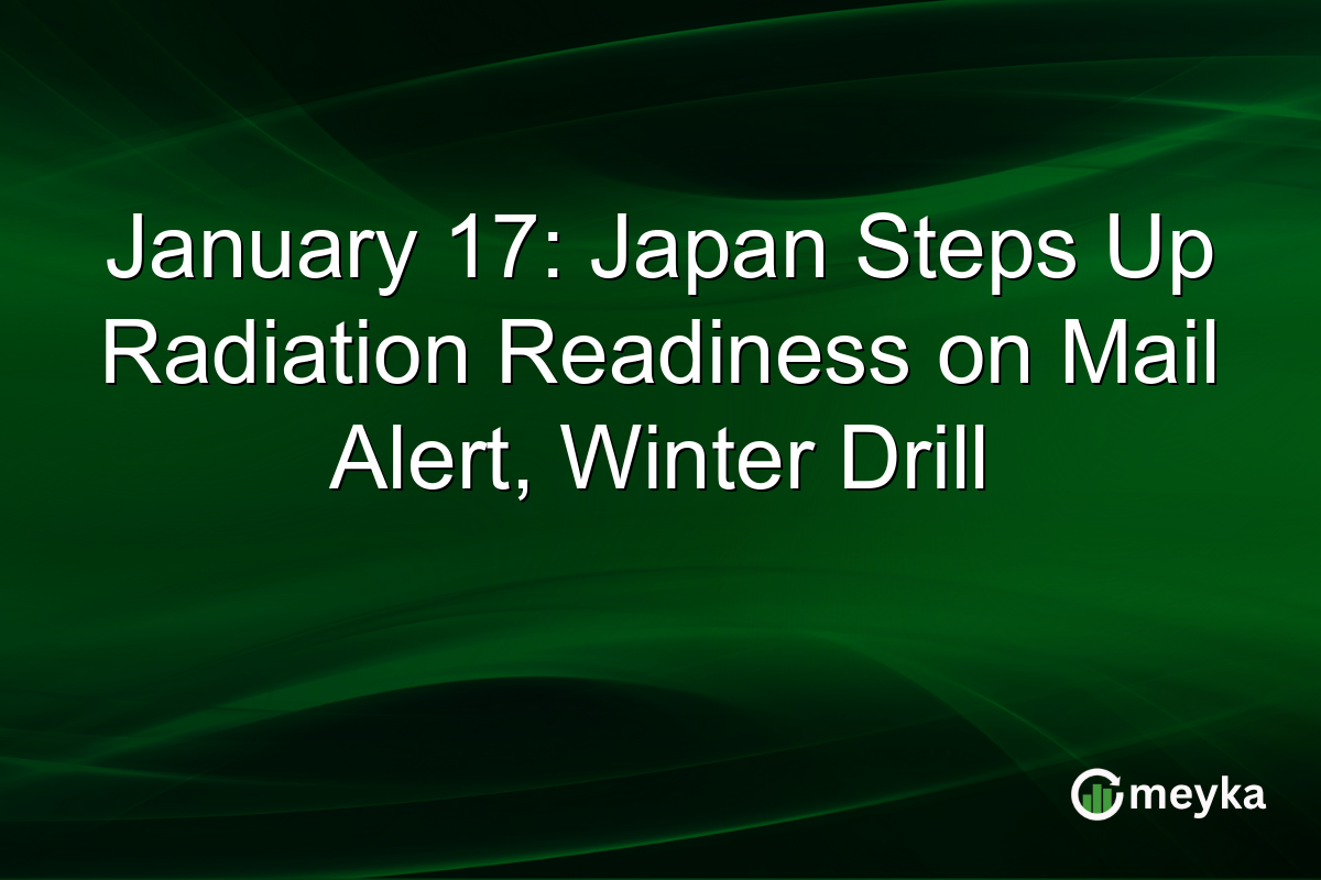 January 17: Japan Steps Up Radiation Readiness on Mail Alert, Winter Drill