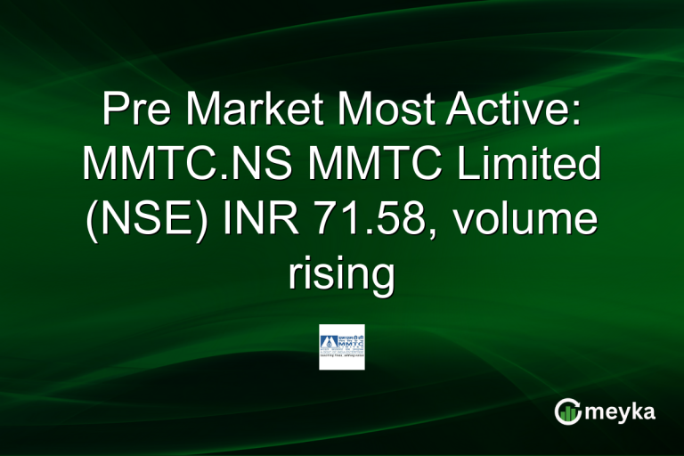 Pre Market Most Active: MMTC.NS MMTC Limited (NSE) INR 71.58, volume rising