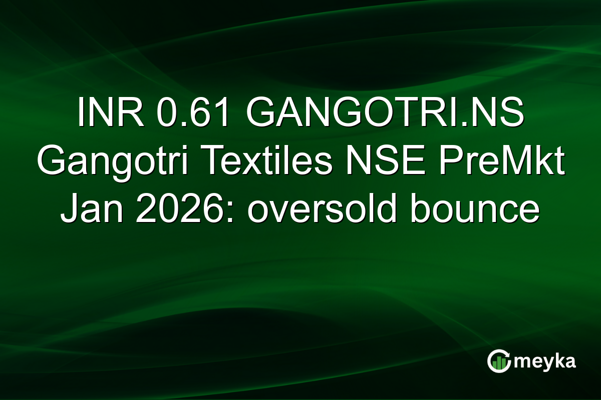 INR 0.61 GANGOTRI.NS Gangotri Textiles NSE PreMkt Jan 2026: oversold bounce