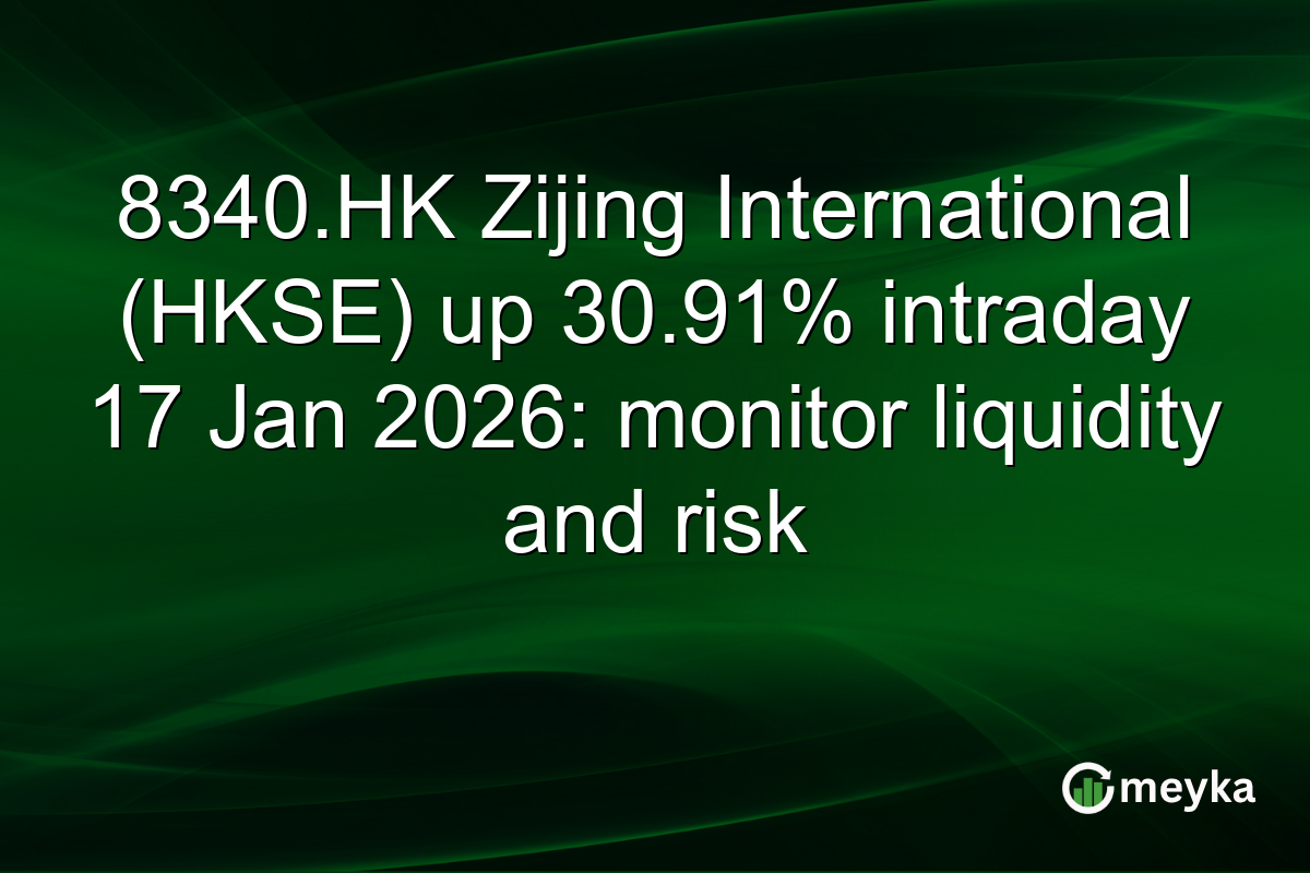 8340.HK Zijing International (HKSE) up 30.91% intraday 17 Jan 2026: monitor liquidity and risk