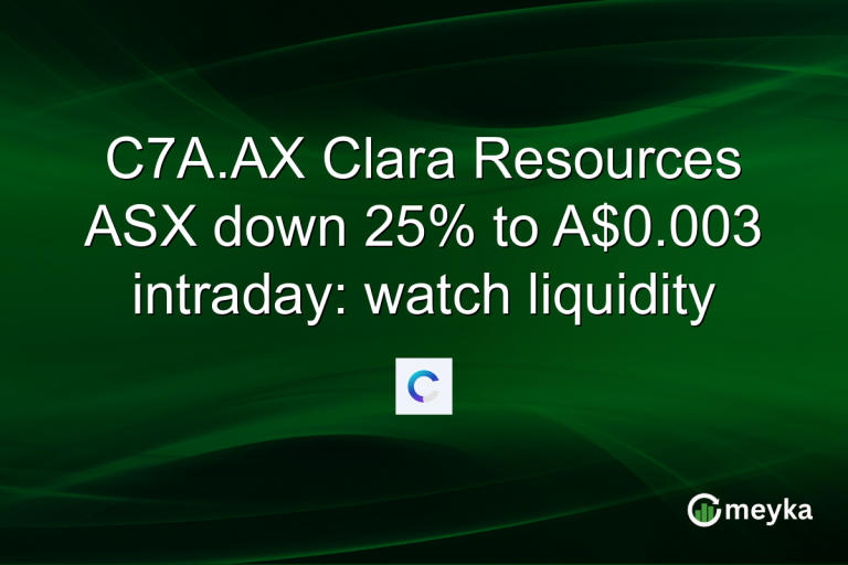 C7A.AX Clara Resources ASX down 25% to A$0.003 intraday: watch liquidity