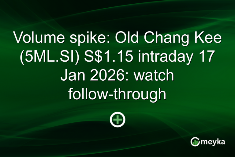 Volume spike: Old Chang Kee (5ML.SI) S$1.15 intraday 17 Jan 2026: watch follow-through