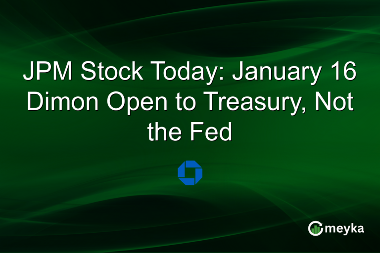 JPM Stock Today: January 16 Dimon Open to Treasury, Not the Fed