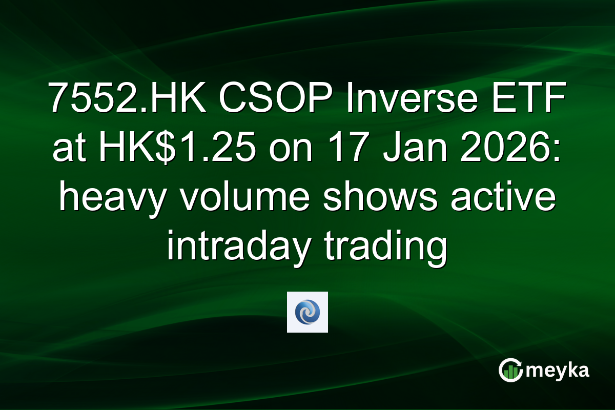 7552.HK CSOP Inverse ETF at HK$1.25 on 17 Jan 2026: heavy volume shows active intraday trading