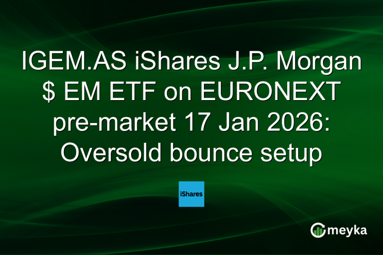 IGEM.AS iShares J.P. Morgan $ EM ETF on EURONEXT pre-market 17 Jan 2026: Oversold bounce setup