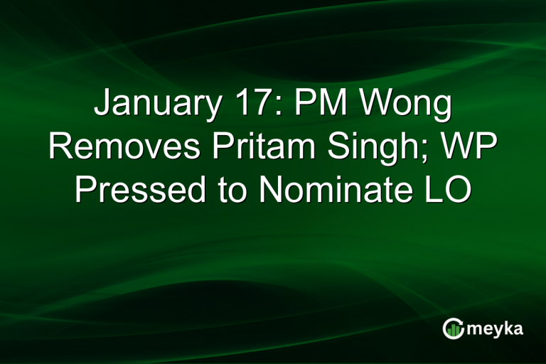 January 17: PM Wong Removes Pritam Singh; WP Pressed to Nominate LO